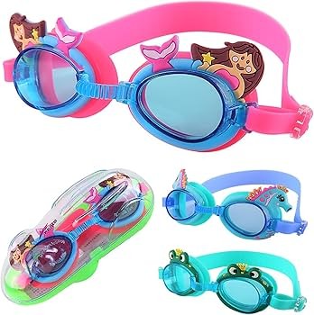 Kids Cartoon Anti-Fog Swim Goggles